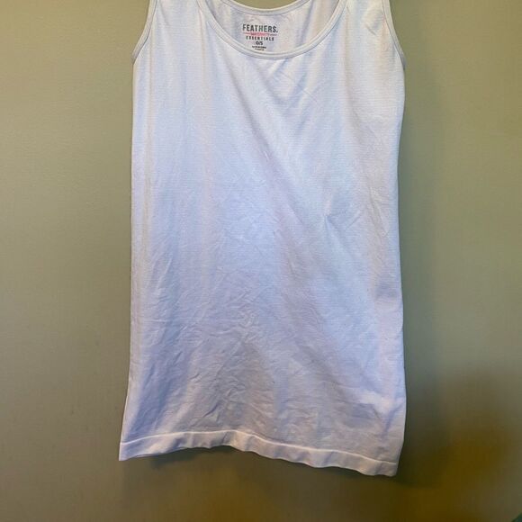 Feathers Maternity One Size White Cami Tank/Undershirt - Picture 2 of 4